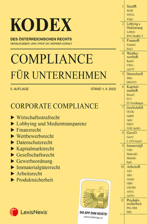 KODEX Compliance für Unternehmen 2023 – inkl. App von Doralt,  Werner, Petsche,  Alexander