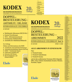 KODEX Doppelbesteuerung 2022 von Doralt,  Werner, Herdin-Winter,  Judith, Schmidjell-Dommes,  Sabine