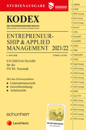 KODEX Entrepreneurship & Applied Management 2021/22 – inkl. App von Doralt,  Werner