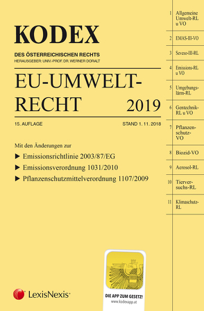 KODEX EU-Umweltrecht 2019 von Doralt,  Werner, Weinberger,  Franz