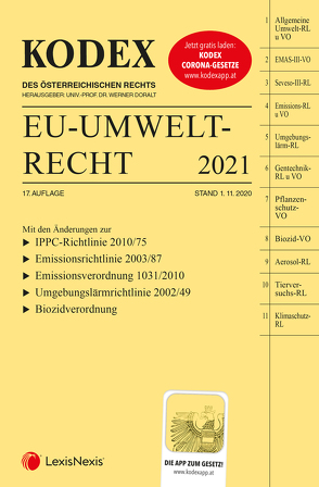 KODEX EU-Umweltrecht 2021 von Doralt,  Werner, Weinberger,  Franz