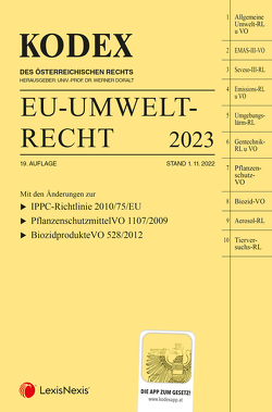 KODEX EU-Umweltrecht 2023 – inkl. App von Doralt,  Werner, Weinberger,  Franz