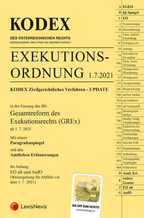 Kodex Exekutionsordnung – GREx – inkl. App von Doralt,  Werner, Stumvoll,  Heinrich