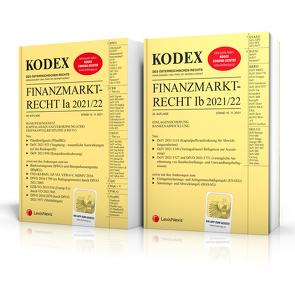 KODEX Finanzmarktrecht Band Ia + Ib 2021/22 – inkl. App von Doralt,  Werner, Egger,  Bernhard