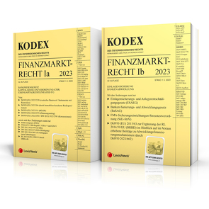 KODEX Finanzmarktrecht Band Ia + Ib 2023 – inkl. App von Doralt,  Werner, Egger,  Bernhard