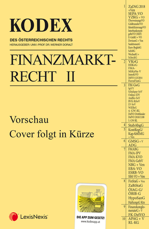 KODEX Finanzmarktrecht Band II 2019/20 von Doralt,  Werner, Egger,  Bernhard