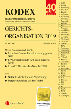 KODEX Gerichtsorganisation 2019 von Doralt,  Werner, Maleczky,  Oskar