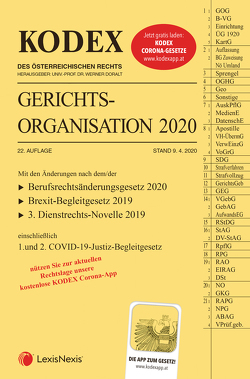KODEX Gerichtsorganisation 2020 von Doralt,  Werner, Maleczky,  Oskar