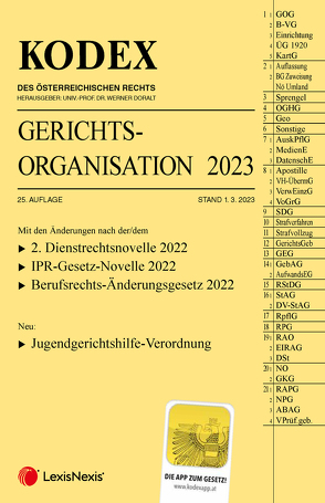KODEX Gerichtsorganisation 2023 – inkl. App von Doralt,  Werner, Maleczky,  Oskar
