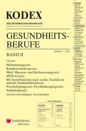 KODEX Gesundheitsberufe II von Doralt,  Werner, Hausreither,  Meinhild