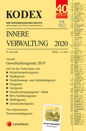 KODEX Innere Verwaltung 2020 von Doralt,  Werner, Grosinger,  Walter