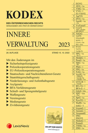 KODEX Innere Verwaltung 2023 – inkl. App von Doralt,  Werner, Grosinger,  Walter