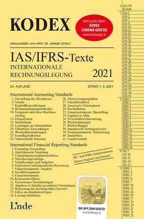 KODEX Internationale Rechnungslegung IAS/IFRS – Texte 2021 von Doralt,  Werner, Wagenhofer,  Alfred