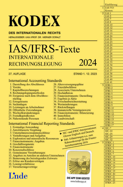 KODEX Internationale Rechnungslegung IAS/IFRS – Texte 2024 von Doralt,  Werner, Wagenhofer,  Alfred