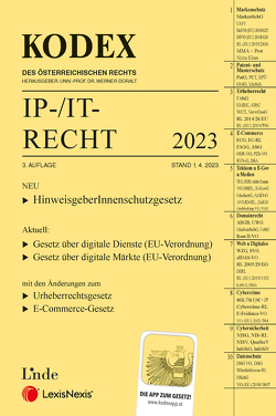 KODEX IP-/IT-Recht 2023 – inkl. App von Doralt,  Werner, Pachinger,  Michael M.