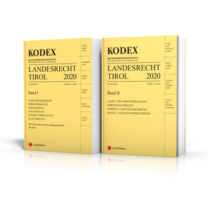 KODEX Landesrecht Tirol 2020 von Brandmayr,  Gerhard, Doralt,  Werner