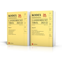 KODEX Landesrecht Tirol 2021 von Doralt,  Werner, Hacksteiner,  Walter, Koler-Wöll,  Ingrid, Sonntag,  Niklas