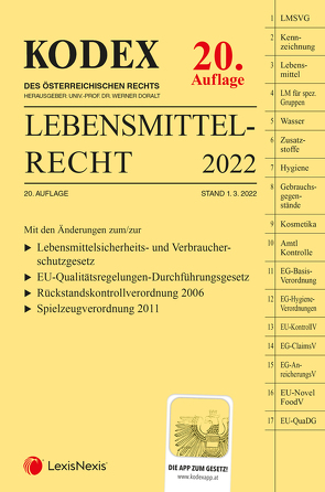KODEX Lebensmittelrecht 2022 – inkl. App von Doralt,  Werner, Mahmood,  Amire