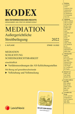 KODEX Mediation 2023 von Doralt,  Werner, Ferz,  Sascha