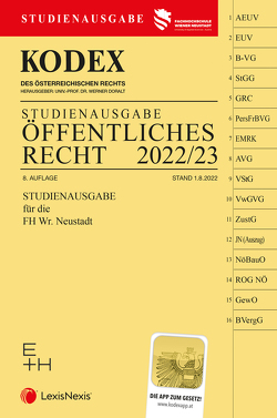 KODEX Öffentliches Recht 2022/23 – inkl. App von Doralt,  Werner, Preining,  Vanessa