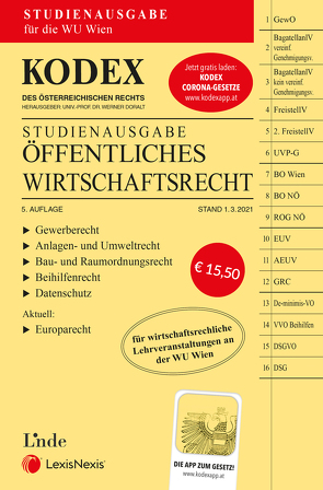 KODEX Öffentliches Wirtschaftsrecht 2021 von Doralt,  Werner