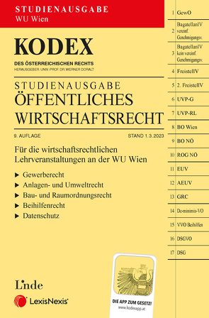 KODEX Öffentliches Wirtschaftsrecht 2023 – inkl. App von Doralt,  Werner