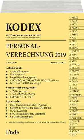 KODEX Personalverrechnung 2019 von Doralt,  Werner, Hofbauer,  Josef