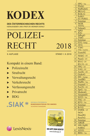 KODEX Polizeirecht 2018 von Beyrer,  Michael, Doralt,  Werner