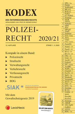 KODEX Polizeirecht 2020/21 von Beyrer,  Michael, Doralt,  Werner