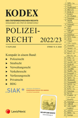 KODEX Polizeirecht 2022/23 – inkl. App von Beyrer,  Michael, Doralt,  Werner