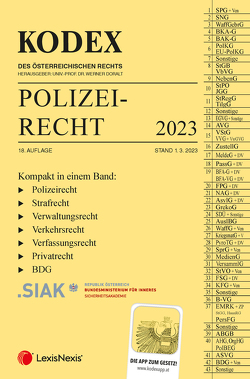 KODEX Polizeirecht 2023 – inkl. App von Beyrer,  Michael, Doralt,  Werner