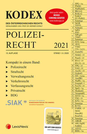 KODEX Polizeirecht 2021 von Beyrer,  Michael, Doralt,  Werner