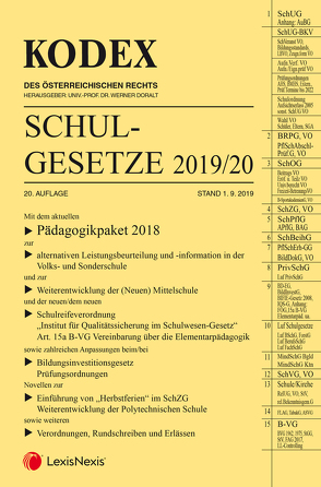 KODEX Schulgesetze 2019/20 von Bitterer,  Andreas, Doralt,  Werner