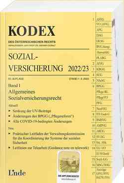 KODEX Sozialversicherung 2022/23, Band I von Brameshuber,  Elisabeth, Doralt,  Werner