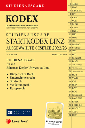 KODEX Startkodex Linz 2022/23 – inkl. App von Doralt,  Werner