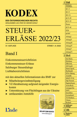 KODEX Steuer-Erlässe 2022/23, Band I von Doralt,  Werner, Schilcher,  Michael