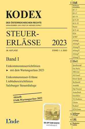 KODEX Steuer-Erlässe 2023, Band I von Doralt,  Werner, Schilcher,  Michael