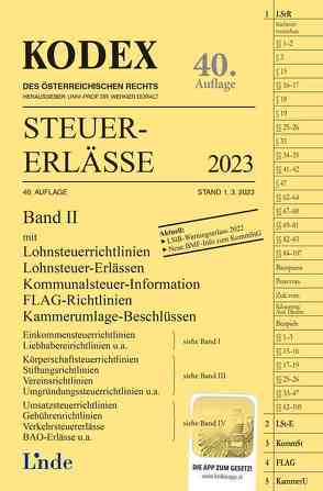 KODEX Steuer-Erlässe 2023, Band II von Doralt,  Werner, Titz-Frühmann,  Elisabeth