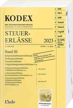 KODEX Steuer-Erlässe 2023, Band III von Doralt,  Werner, Titz-Frühmann,  Elisabeth