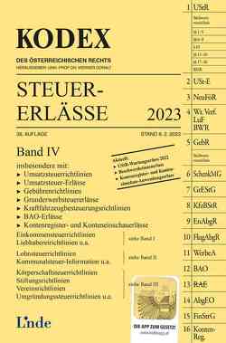 KODEX Steuer-Erlässe 2023, Band IV von Doralt,  Werner, Schilcher,  Michael