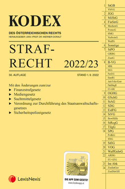 KODEX Strafrecht 2022/23 – inkl. App von Burianek,  Clemens, Doralt,  Werner
