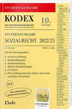 KODEX Studienausgabe Sozialrecht 2022/23 von Brameshuber,  Elisabeth, Doralt,  Werner