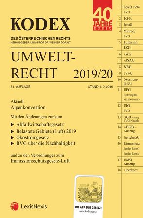 KODEX Umweltrecht 2019/20 von Doralt,  Werner, List,  Wolfgang