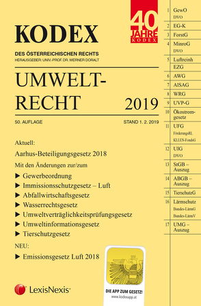 KODEX Umweltrecht 2019 von Doralt,  Werner, List,  Wolfgang