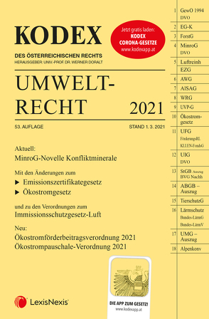 KODEX Umweltrecht 2021 von Doralt,  Werner, List,  Wolfgang