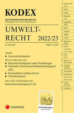 KODEX Umweltrecht 2022/23 – inkl. App von Doralt,  Werner, List,  Wolfgang