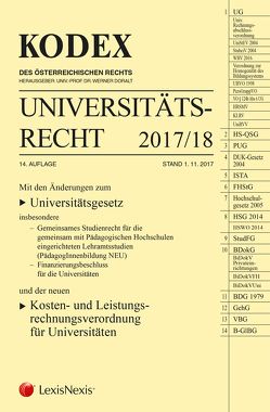 KODEX Universitätsrecht 2017 von Doralt,  Werner, Perle,  Christine