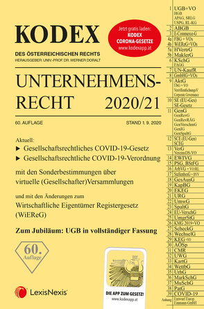KODEX Unternehmensrecht 2020/21 von Doralt,  Werner, Weilinger,  Arthur