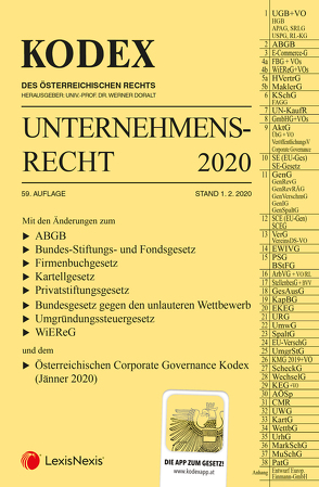KODEX Unternehmensrecht 2020 von Doralt,  Werner, Weilinger,  Arthur