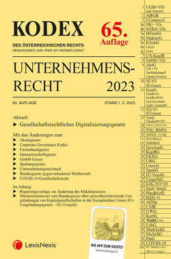 KODEX Unternehmensrecht 2023 – inkl. App von Doralt,  Werner, Weilinger,  Arthur